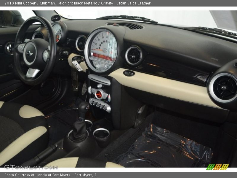 Midnight Black Metallic / Gravity Tuscan Beige Leather 2010 Mini Cooper S Clubman