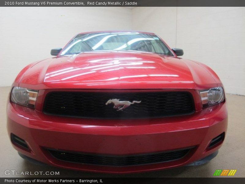 Red Candy Metallic / Saddle 2010 Ford Mustang V6 Premium Convertible