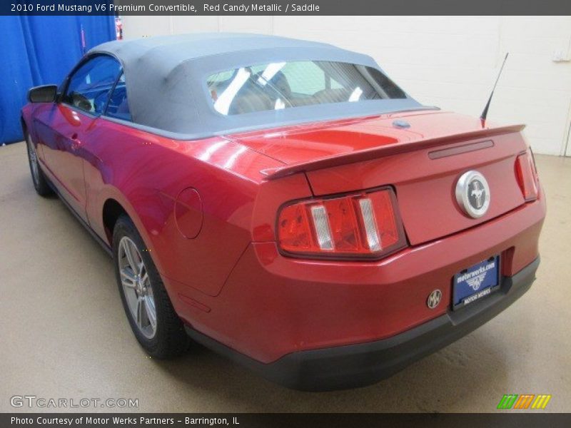 Red Candy Metallic / Saddle 2010 Ford Mustang V6 Premium Convertible