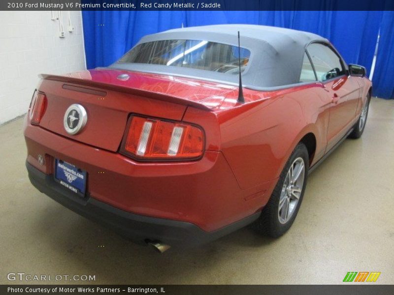 Red Candy Metallic / Saddle 2010 Ford Mustang V6 Premium Convertible