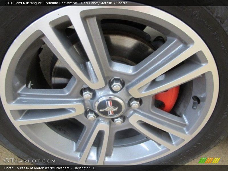 Red Candy Metallic / Saddle 2010 Ford Mustang V6 Premium Convertible