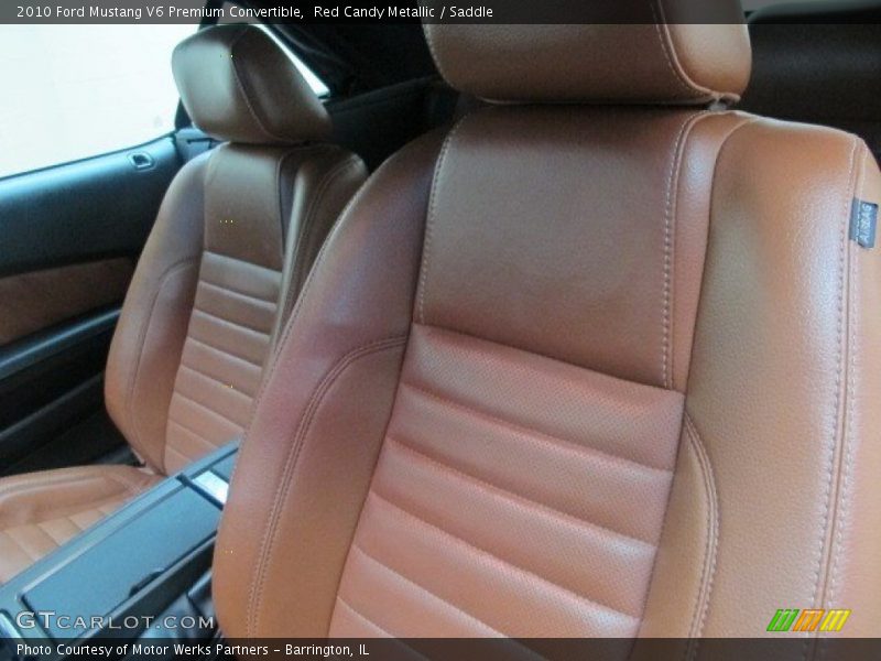 Red Candy Metallic / Saddle 2010 Ford Mustang V6 Premium Convertible
