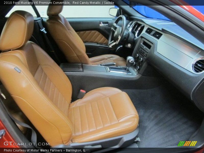 Red Candy Metallic / Saddle 2010 Ford Mustang V6 Premium Convertible