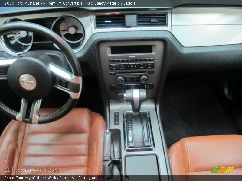 Red Candy Metallic / Saddle 2010 Ford Mustang V6 Premium Convertible