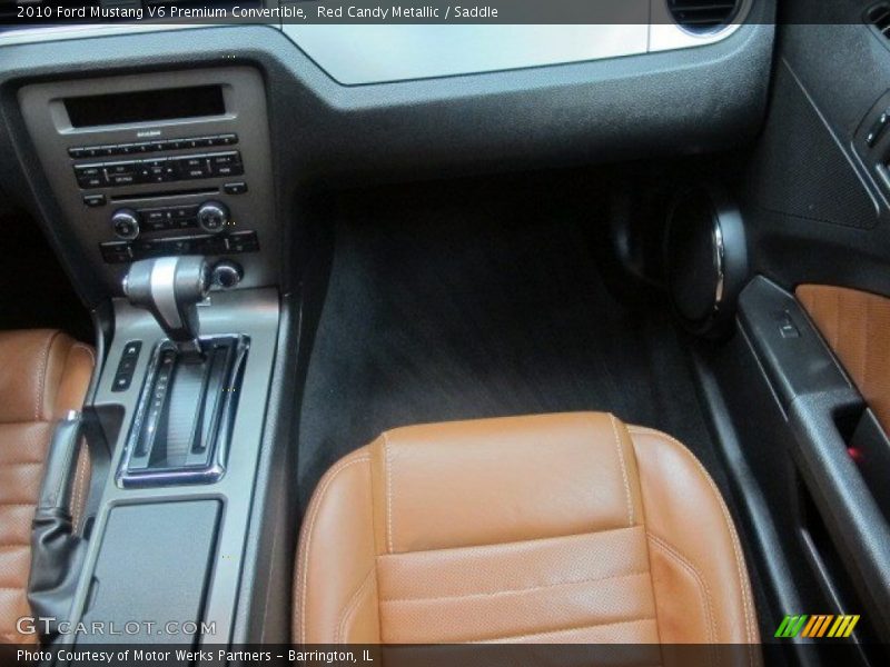 Red Candy Metallic / Saddle 2010 Ford Mustang V6 Premium Convertible