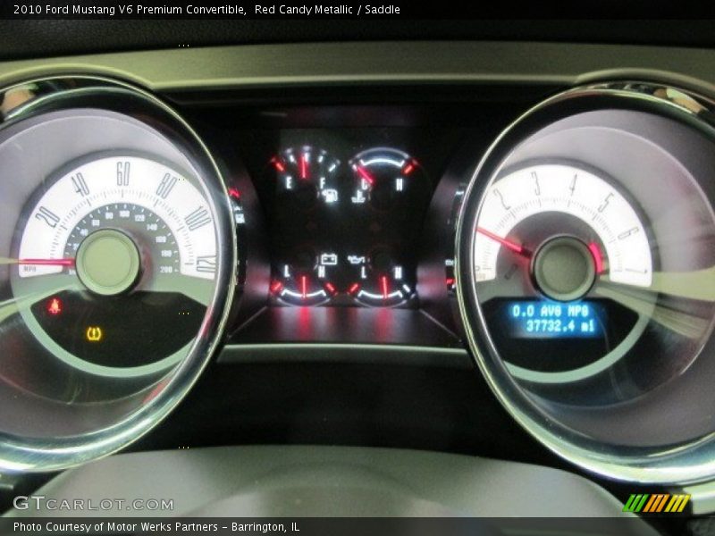 Red Candy Metallic / Saddle 2010 Ford Mustang V6 Premium Convertible