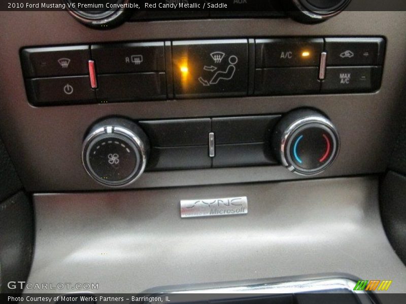 Red Candy Metallic / Saddle 2010 Ford Mustang V6 Premium Convertible