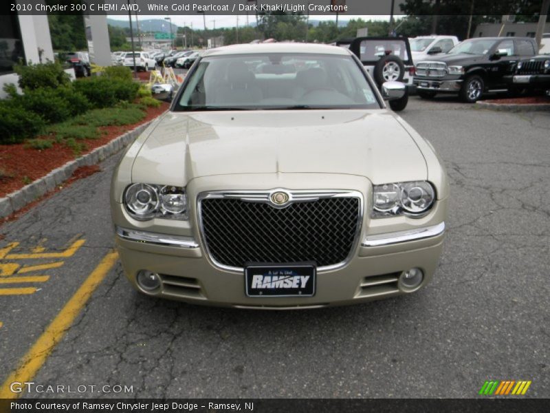 White Gold Pearlcoat / Dark Khaki/Light Graystone 2010 Chrysler 300 C HEMI AWD