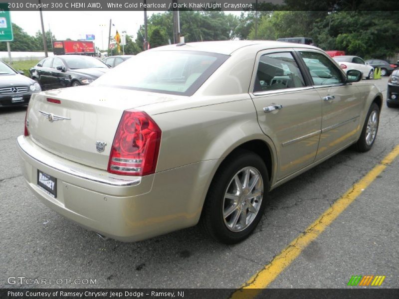 White Gold Pearlcoat / Dark Khaki/Light Graystone 2010 Chrysler 300 C HEMI AWD