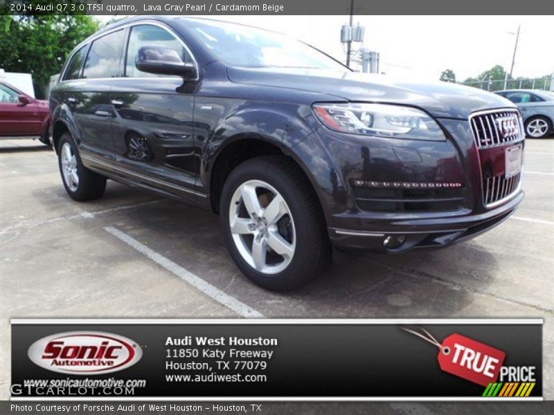 Lava Gray Pearl / Cardamom Beige 2014 Audi Q7 3.0 TFSI quattro