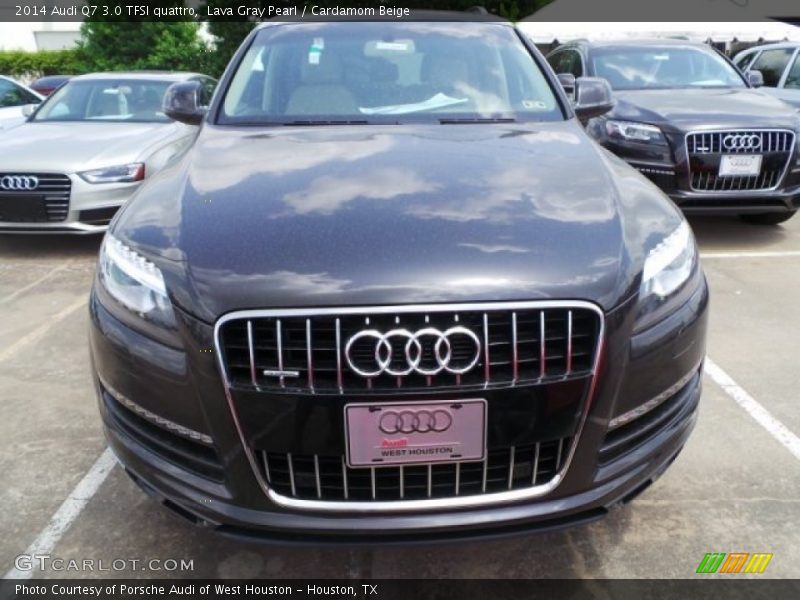 Lava Gray Pearl / Cardamom Beige 2014 Audi Q7 3.0 TFSI quattro