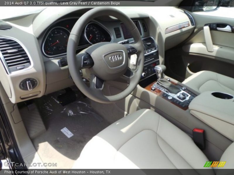 Lava Gray Pearl / Cardamom Beige 2014 Audi Q7 3.0 TFSI quattro