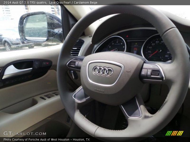 Lava Gray Pearl / Cardamom Beige 2014 Audi Q7 3.0 TFSI quattro