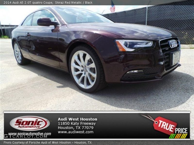 Shiraz Red Metallic / Black 2014 Audi A5 2.0T quattro Coupe