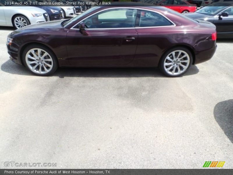 Shiraz Red Metallic / Black 2014 Audi A5 2.0T quattro Coupe