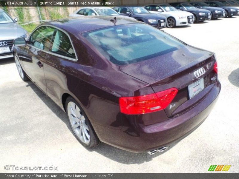 Shiraz Red Metallic / Black 2014 Audi A5 2.0T quattro Coupe