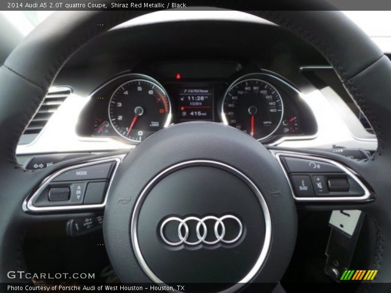 Shiraz Red Metallic / Black 2014 Audi A5 2.0T quattro Coupe