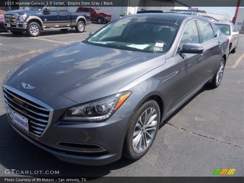 Empire State Gray / Black 2015 Hyundai Genesis 3.8 Sedan