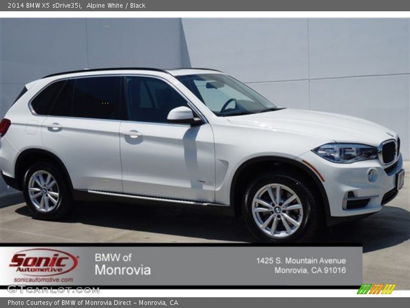 Alpine White / Black 2014 BMW X5 sDrive35i