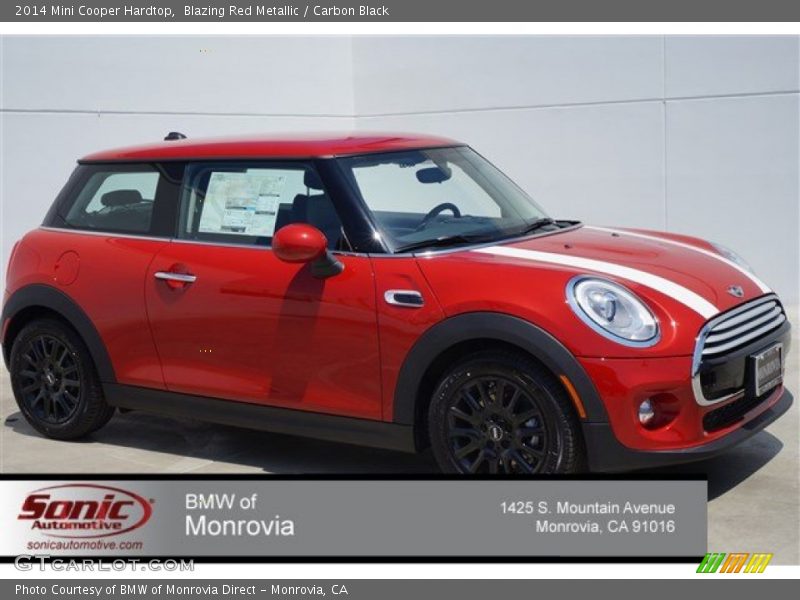 Blazing Red Metallic / Carbon Black 2014 Mini Cooper Hardtop