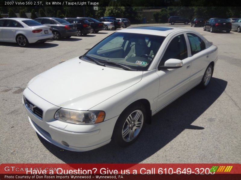 Ice White / Taupe/Light Taupe 2007 Volvo S60 2.5T