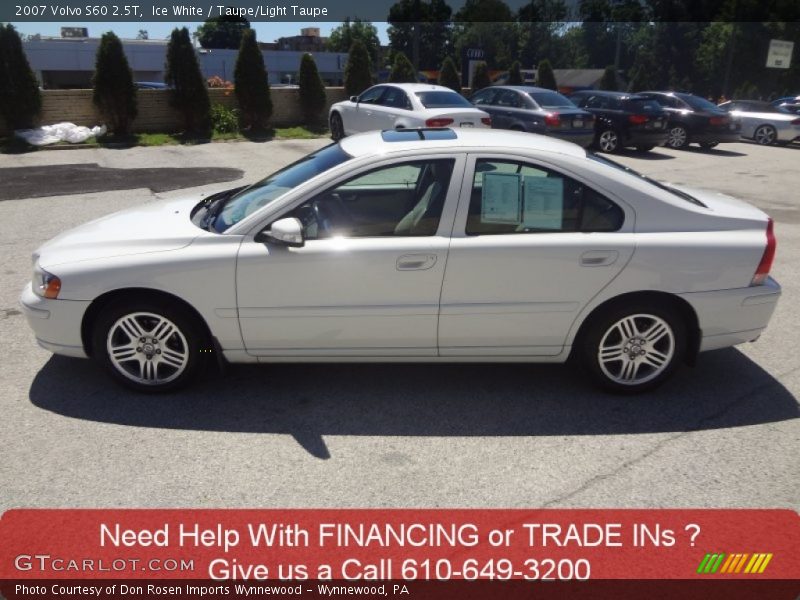 Ice White / Taupe/Light Taupe 2007 Volvo S60 2.5T