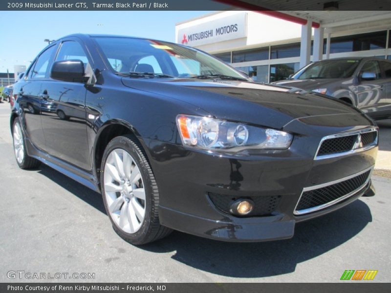 Tarmac Black Pearl / Black 2009 Mitsubishi Lancer GTS