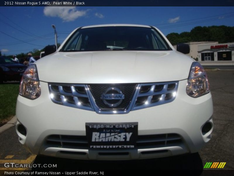 Pearl White / Black 2012 Nissan Rogue S AWD