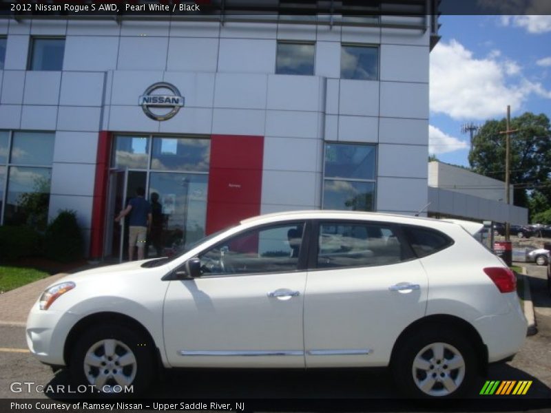 Pearl White / Black 2012 Nissan Rogue S AWD