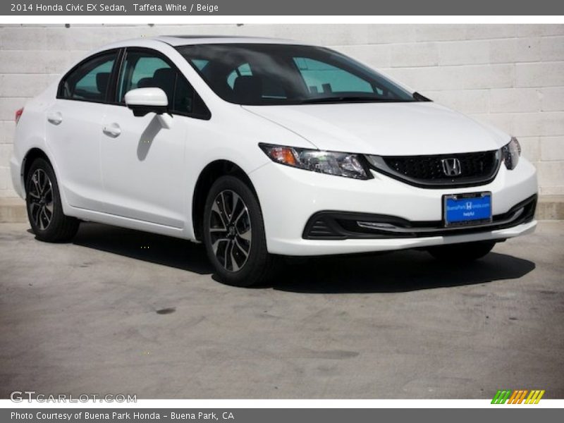 Taffeta White / Beige 2014 Honda Civic EX Sedan