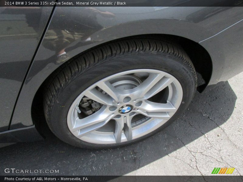 Mineral Grey Metallic / Black 2014 BMW 3 Series 335i xDrive Sedan