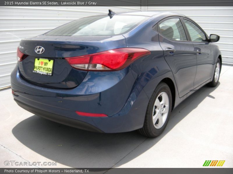 Lakeside Blue / Gray 2015 Hyundai Elantra SE Sedan