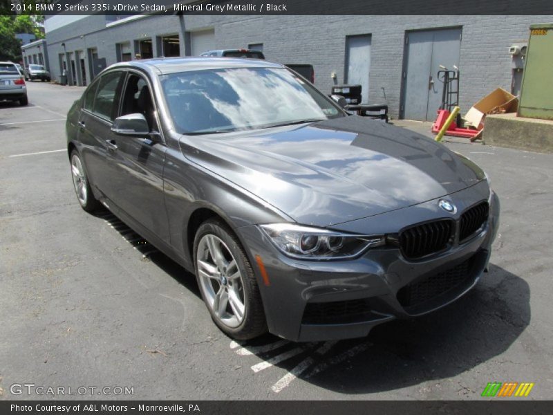 Mineral Grey Metallic / Black 2014 BMW 3 Series 335i xDrive Sedan
