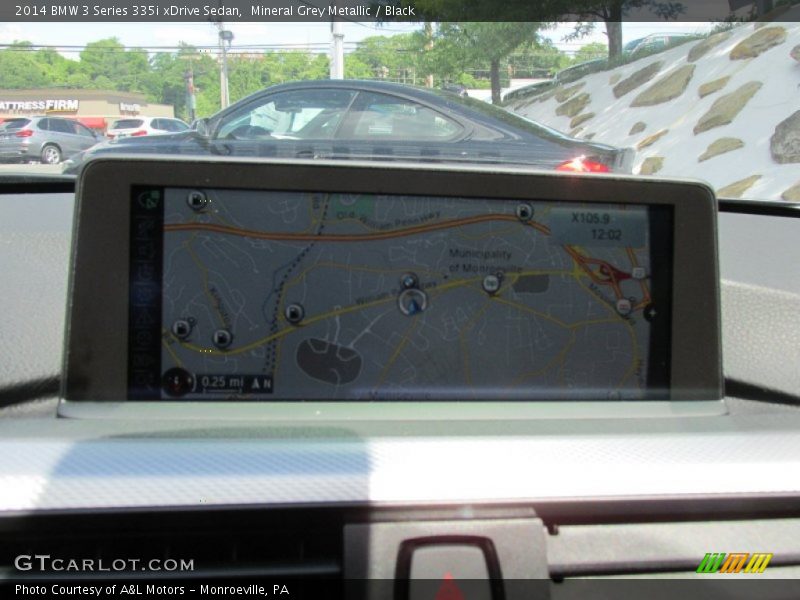Mineral Grey Metallic / Black 2014 BMW 3 Series 335i xDrive Sedan