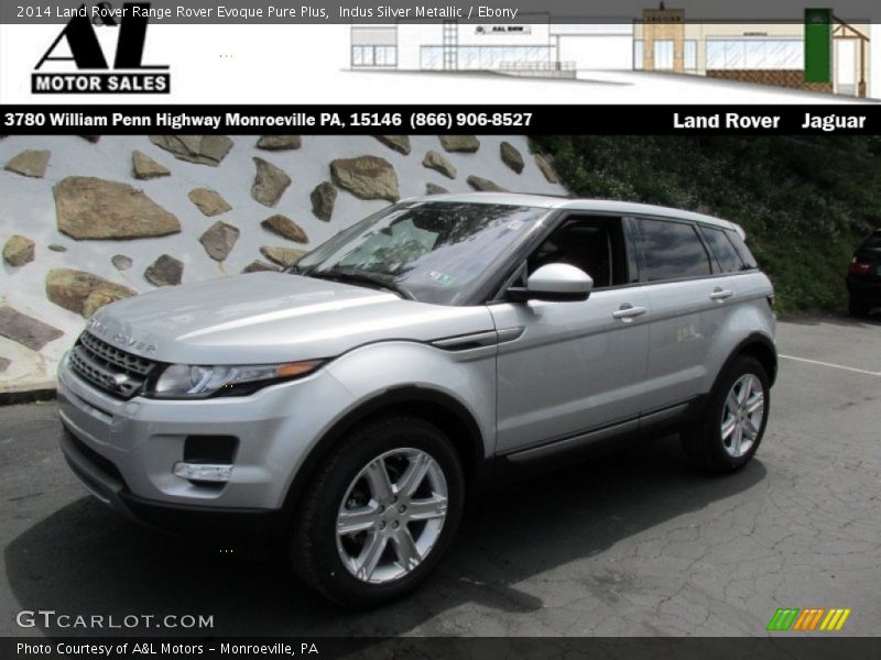 Indus Silver Metallic / Ebony 2014 Land Rover Range Rover Evoque Pure Plus