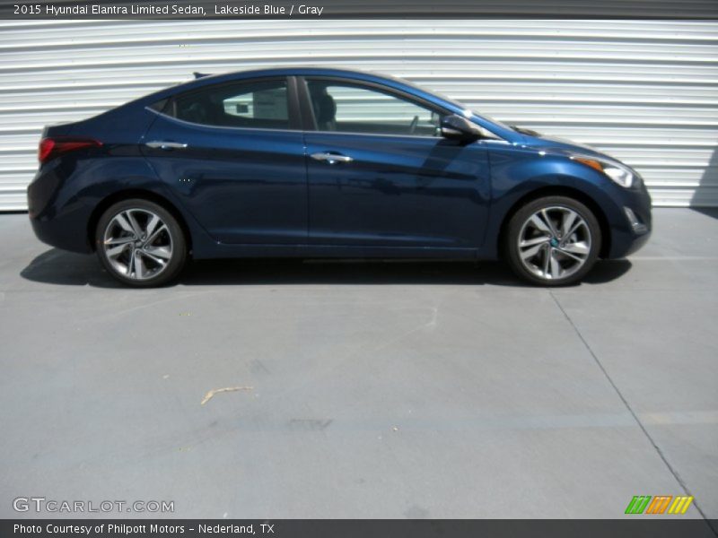 Lakeside Blue / Gray 2015 Hyundai Elantra Limited Sedan