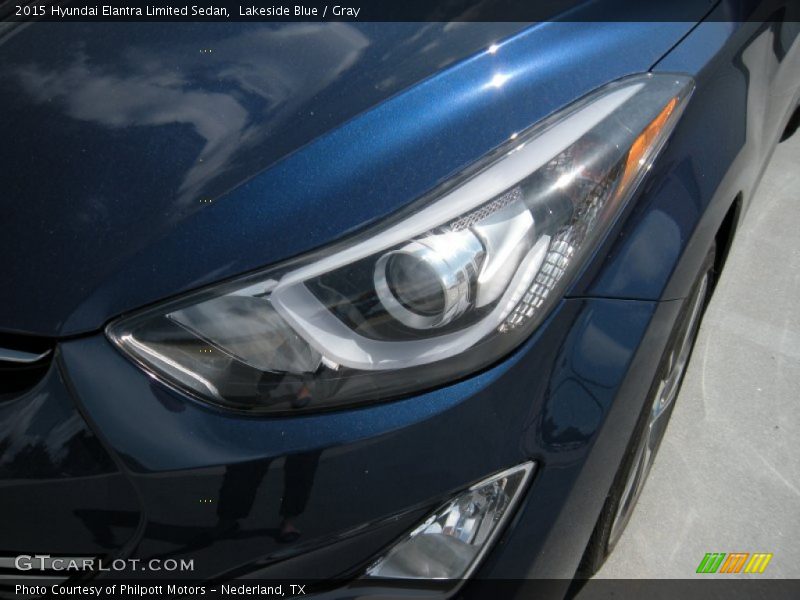 Lakeside Blue / Gray 2015 Hyundai Elantra Limited Sedan