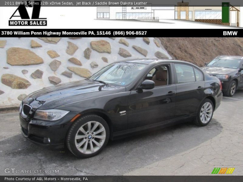 Jet Black / Saddle Brown Dakota Leather 2011 BMW 3 Series 328i xDrive Sedan