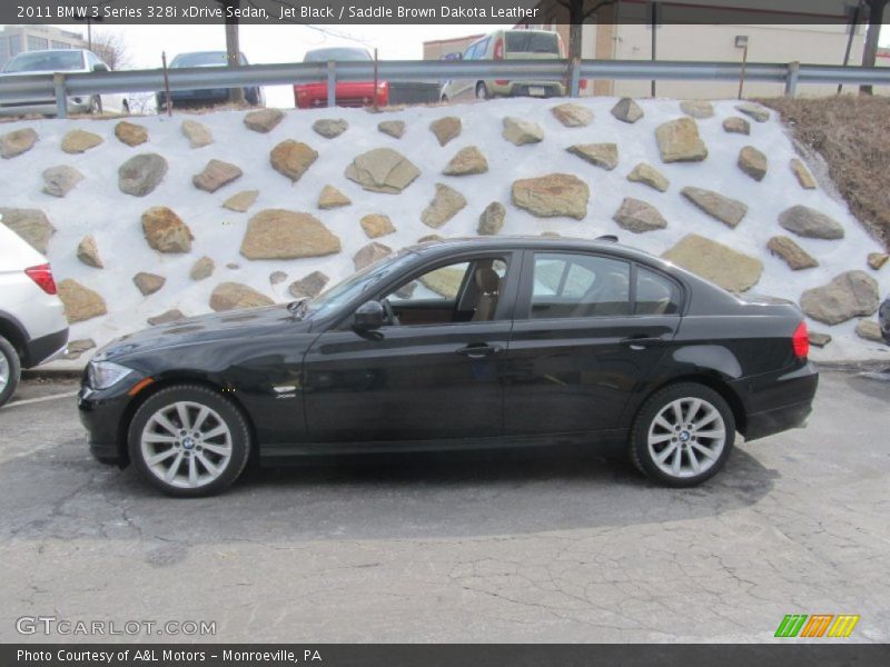 Jet Black / Saddle Brown Dakota Leather 2011 BMW 3 Series 328i xDrive Sedan