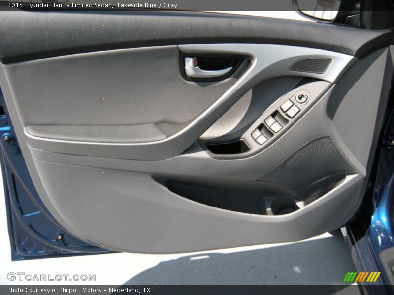 Lakeside Blue / Gray 2015 Hyundai Elantra Limited Sedan