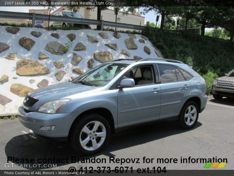 Breakwater Blue Metallic / Light Gray 2007 Lexus RX 350 AWD