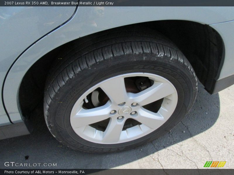 Breakwater Blue Metallic / Light Gray 2007 Lexus RX 350 AWD