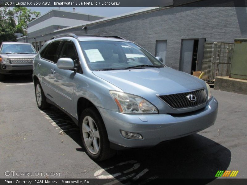 Breakwater Blue Metallic / Light Gray 2007 Lexus RX 350 AWD