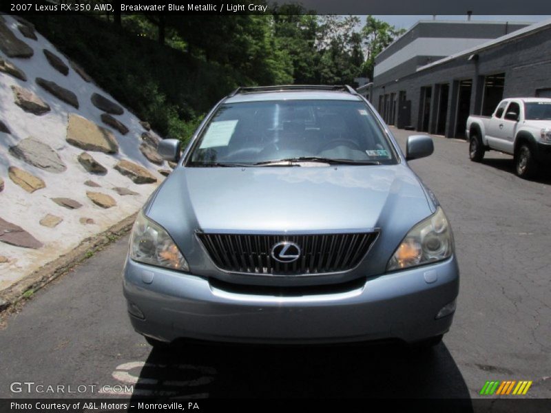 Breakwater Blue Metallic / Light Gray 2007 Lexus RX 350 AWD
