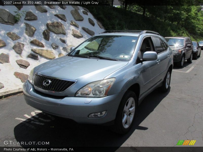 Breakwater Blue Metallic / Light Gray 2007 Lexus RX 350 AWD