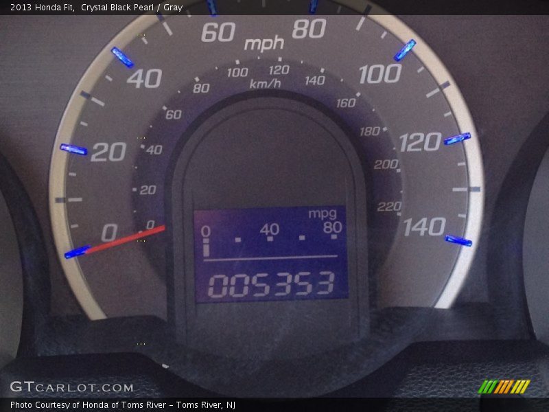 Crystal Black Pearl / Gray 2013 Honda Fit