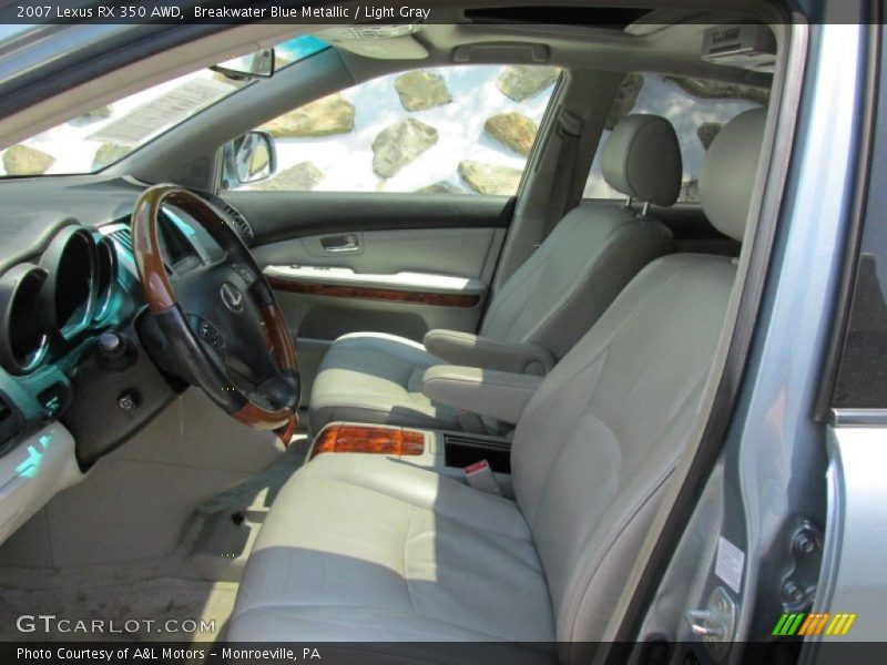 Breakwater Blue Metallic / Light Gray 2007 Lexus RX 350 AWD