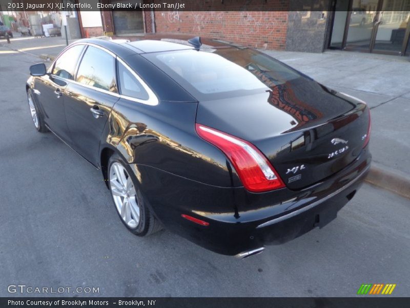 Ebony Black / London Tan/Jet 2013 Jaguar XJ XJL Portfolio