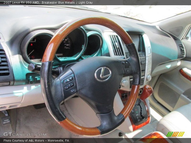 Breakwater Blue Metallic / Light Gray 2007 Lexus RX 350 AWD