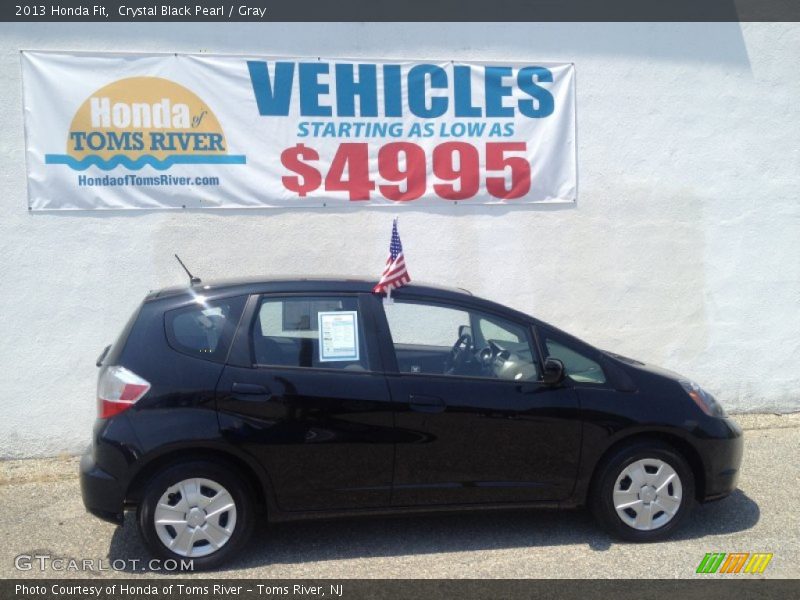 Crystal Black Pearl / Gray 2013 Honda Fit